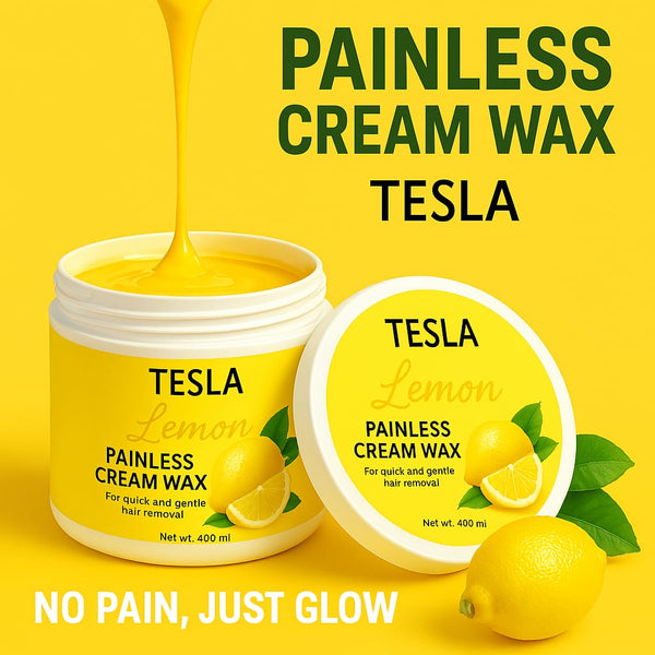 Lemon Cream Wax Teen - Painless Hair Removal for Sensitive Skin | Teslacosmetic
