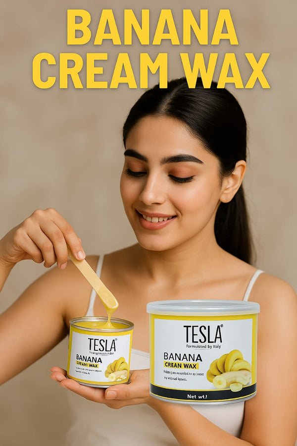 Banana Cream Wax Teen - Painless Hair Removal for Sensitive Skin | Teslacosmetic