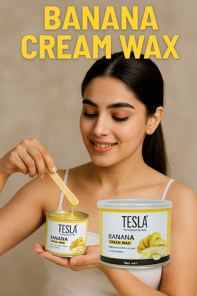 Banana Cream Wax Teen - Painless Hair Removal for Sensitive Skin | Teslacosmetic