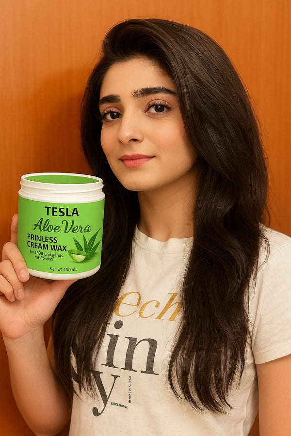 Aloe Vera Wax Kit Plastic Teen- Painless Cream Wax for All Skin type | Teslacosmetic